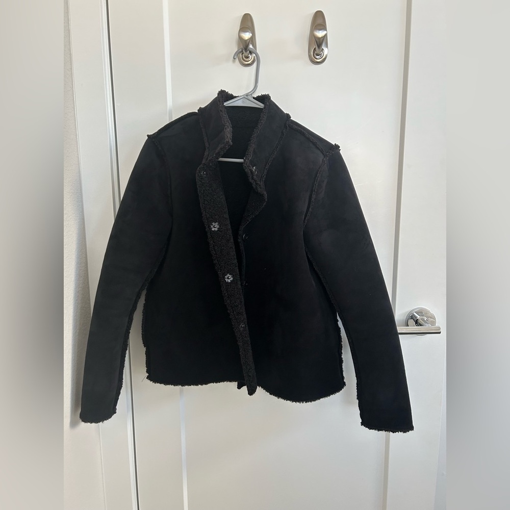 Velvet by Graham & Spencer Reversible Suede/Sherpa Jacket